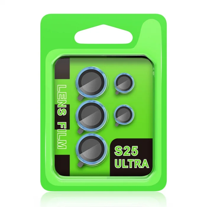 BUĞZ Samsung Galaxy S25 Ultra Raze Metal Kamera Lens - Mavi