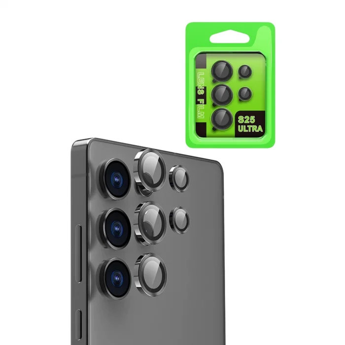 BUĞZ Samsung Galaxy S25 Ultra Raze Metal Kamera Lens - Siyah