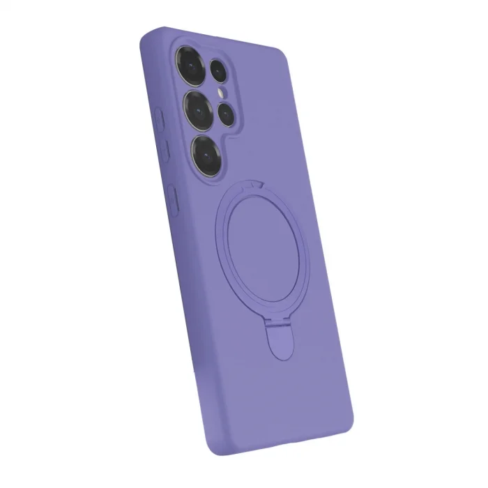 BUĞZ Samsung Galaxy S25 Ultra Regal Magsafe Standlı Kapak - Lila