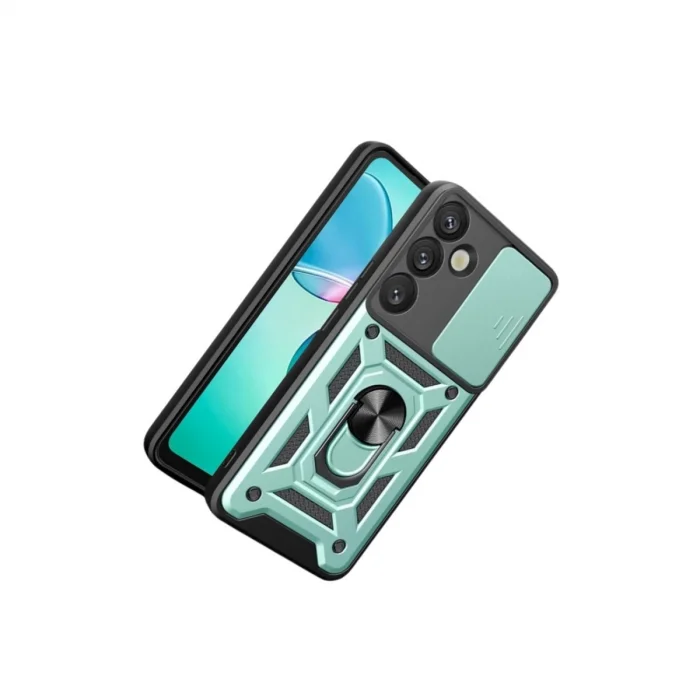 BUĞZ Samsung Galaxy S26 Pars Lens Yüzüklü Silikon - Yeşil