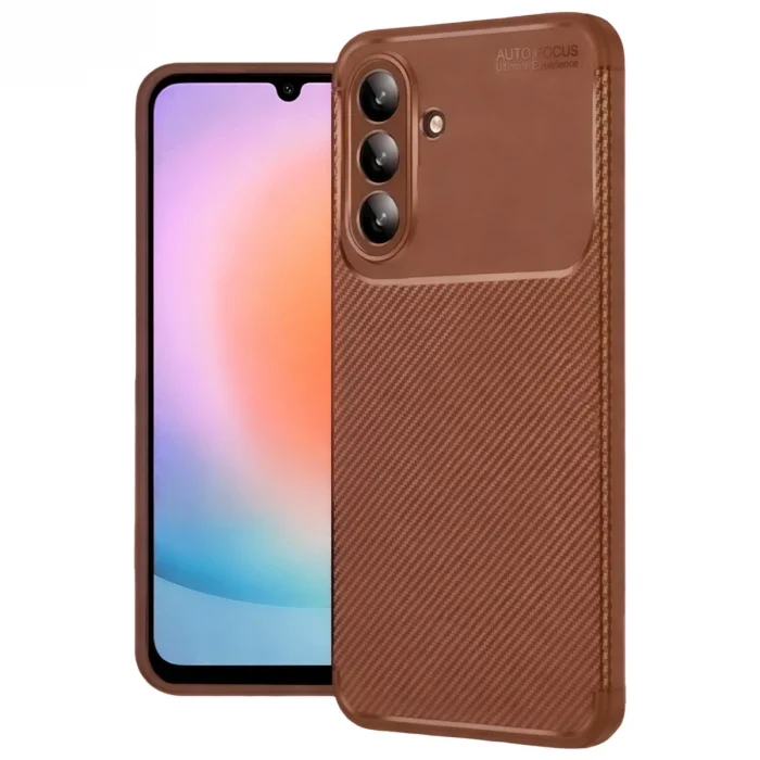 BUĞZ Samsung Galaxy S26 Plus Auto Focus Karbon Kapak - Kahverengi