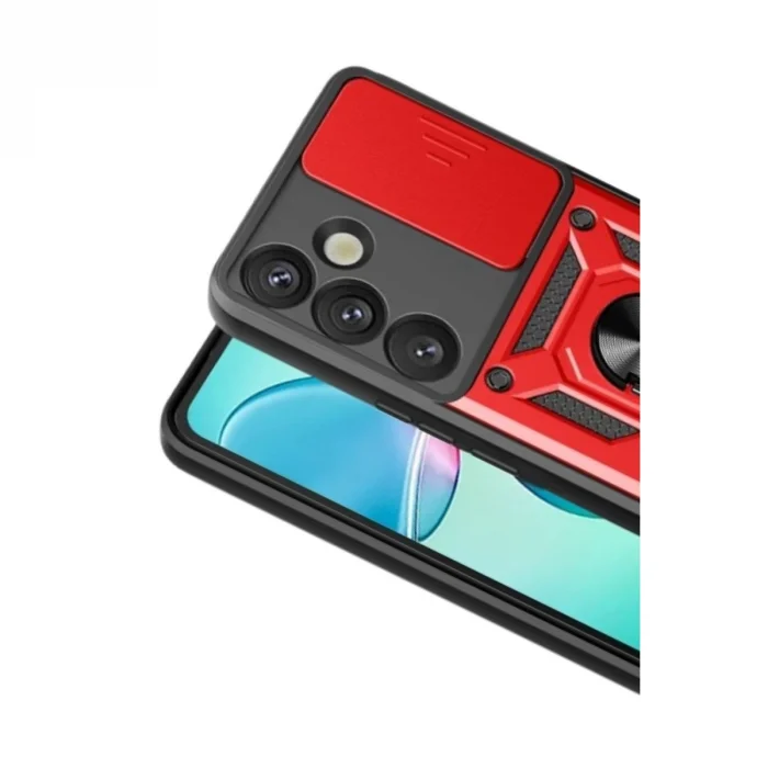 BUĞZ Samsung Galaxy S26 Plus Pars Lens Yüzüklü Silikon - Kırmızı