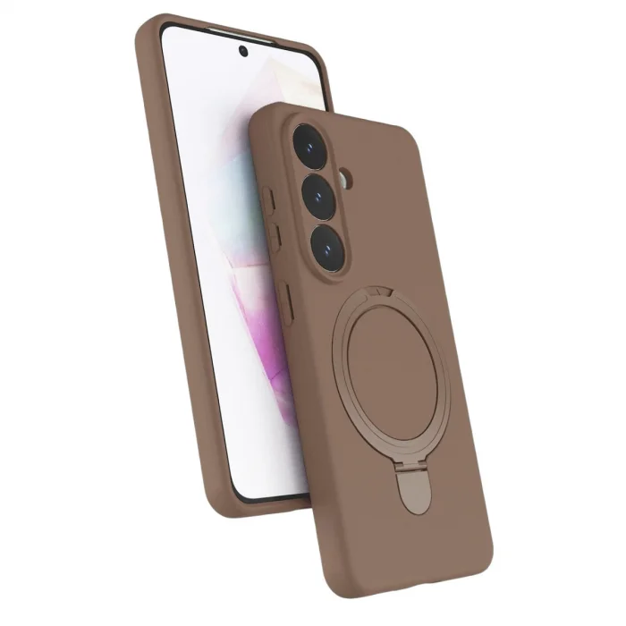 BUĞZ Samsung Galaxy S26 Plus Regal Magsafe Standlı Kapak - Çöl Titanyum