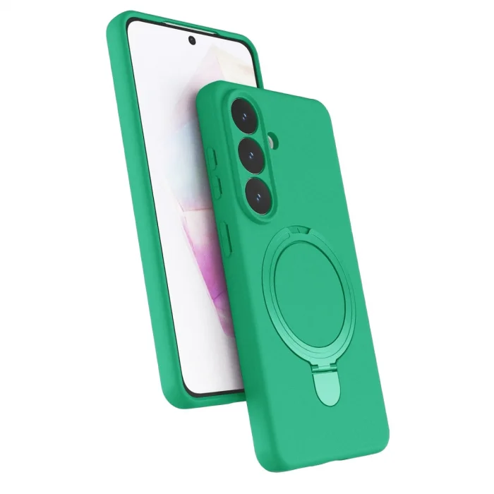 BUĞZ Samsung Galaxy S26 Plus Regal Magsafe Standlı Kapak - Yeşil