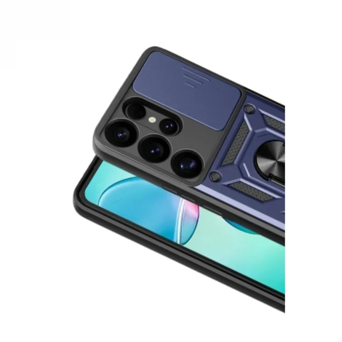 BUĞZ Samsung Galaxy S26 Ultra Pars Lens Yüzüklü Silikon - Lacivert