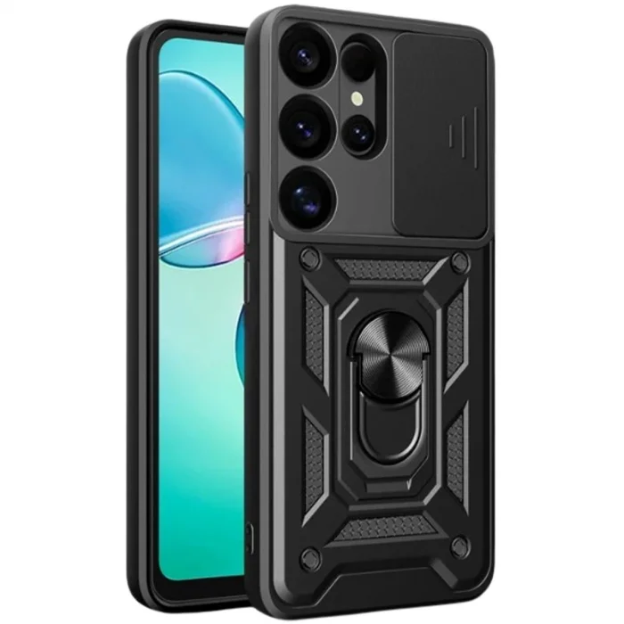 BUĞZ Samsung Galaxy S26 Ultra Pars Lens Yüzüklü Silikon - Siyah