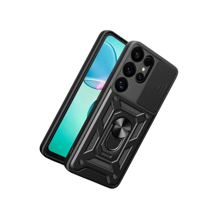 BUĞZ Samsung Galaxy S26 Ultra Pars Lens Yüzüklü Silikon - Siyah