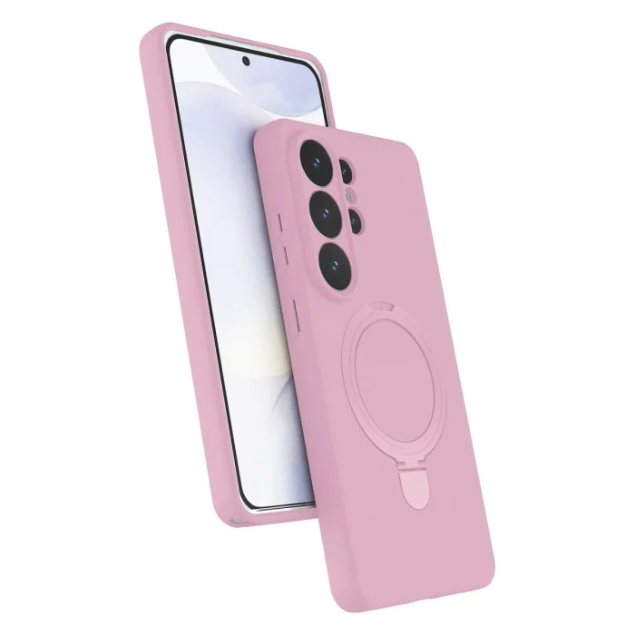 BUĞZ Samsung Galaxy S26 Ultra Regal Magsafe Standlı Kapak - Açık Pembe