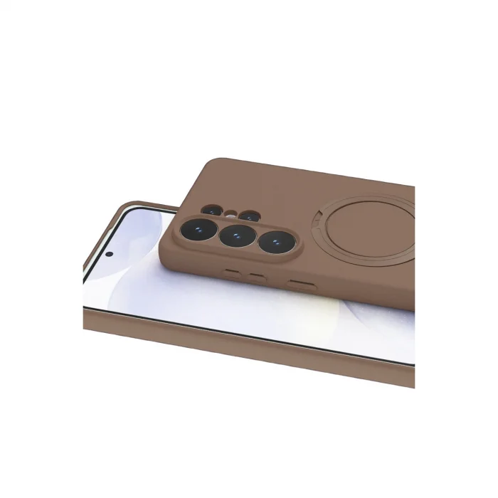 BUĞZ Samsung Galaxy S26 Ultra Regal Magsafe Standlı Kapak - Çöl Titanyum