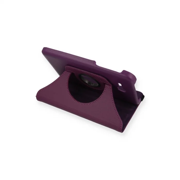 BUĞZ Samsung Galaxy T110 / T113 Tab 3 Lite 7 Kılıf 360 Tablet Deri Kılıf - Mürdüm