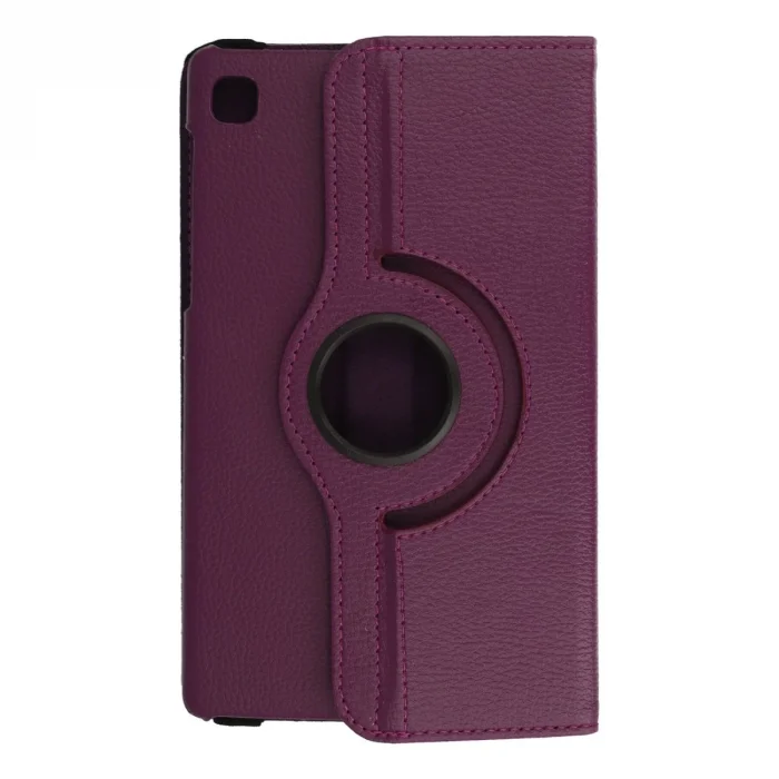 BUĞZ Samsung Galaxy T220 Tab A7 Lite 8.7 Kılıf 360 Tablet Deri Kılıf - Mürdüm