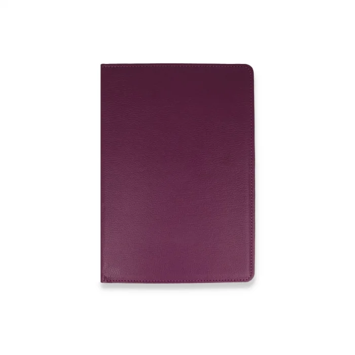 BUĞZ Samsung Galaxy T220 Tab A7 Lite 8.7 Kılıf 360 Tablet Deri Kılıf - Mürdüm