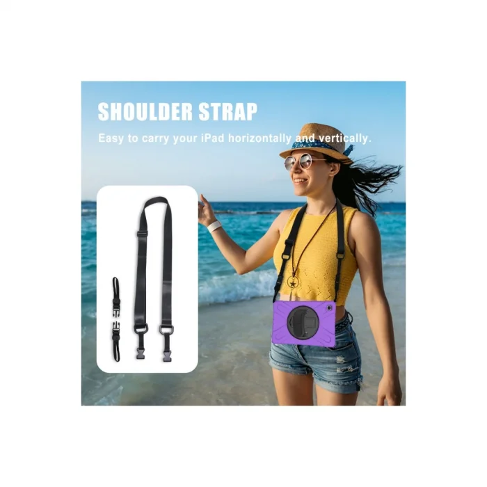 BUĞZ Samsung Galaxy T220 Tab A7 Lite 8.7 Kılıf Amazing Tablet Kapak - Mor