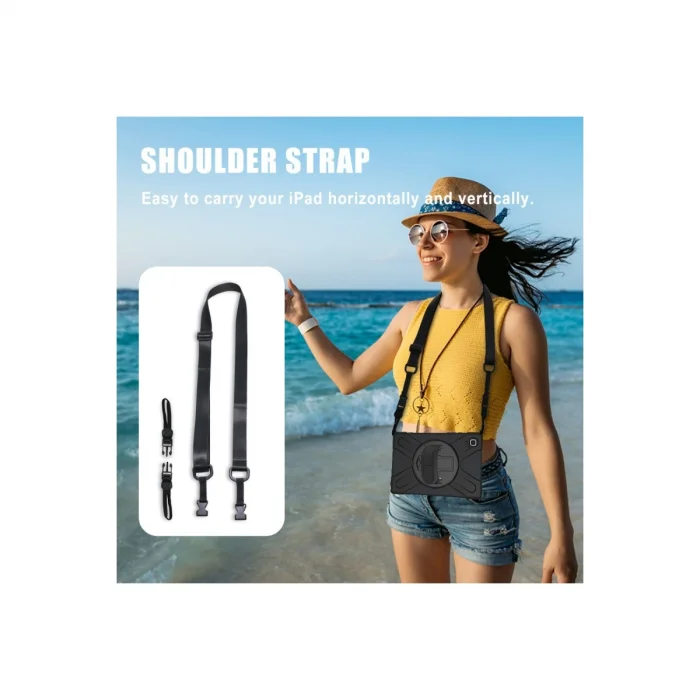 BUĞZ Samsung Galaxy T220 Tab A7 Lite 8.7 Kılıf Amazing Tablet Kapak - Siyah