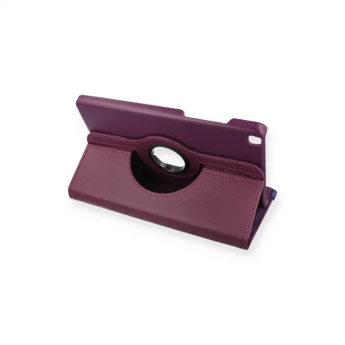 BUĞZ Samsung Galaxy T290 Tab A 8 Kılıf 360 Tablet Deri Kılıf - Mürdüm