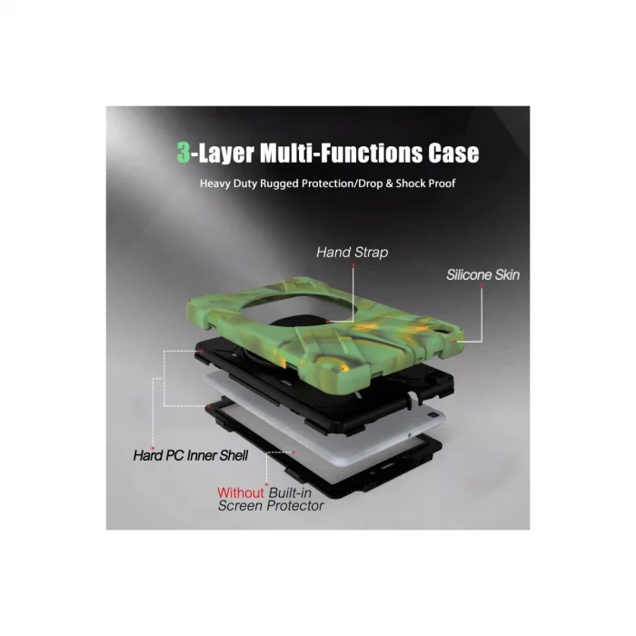 BUĞZ Samsung Galaxy T290 Tab A 8 Kılıf Amazing Tablet Kapak - Kamuflaj