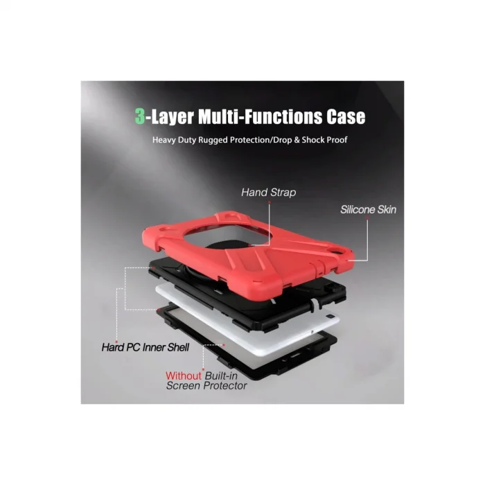 BUĞZ Samsung Galaxy T290 Tab A 8 Kılıf Amazing Tablet Kapak - Kırmızı