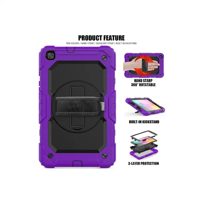 BUĞZ Samsung Galaxy T290 Tab A 8 Kılıf Pars Tablet Kapak - Mor