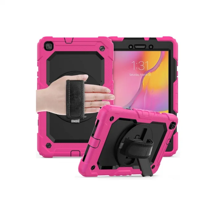 BUĞZ Samsung Galaxy T290 Tab A 8 Kılıf Pars Tablet Kapak - Pembe