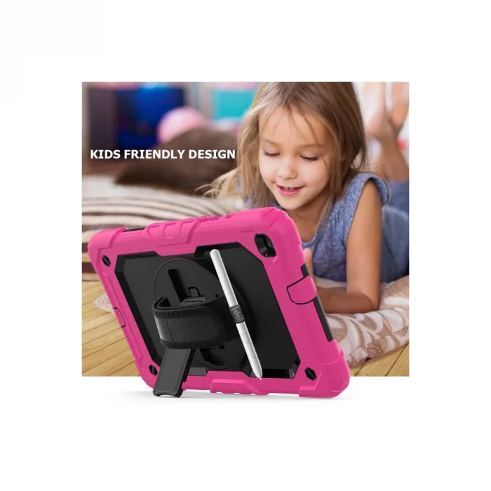 BUĞZ Samsung Galaxy T290 Tab A 8 Kılıf Pars Tablet Kapak - Pembe