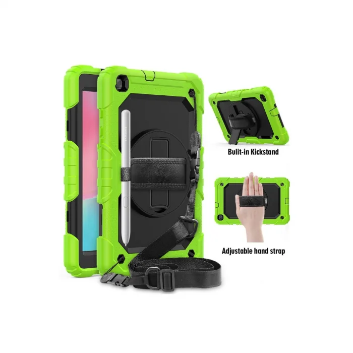 BUĞZ Samsung Galaxy T290 Tab A 8 Kılıf Pars Tablet Kapak - Yeşil