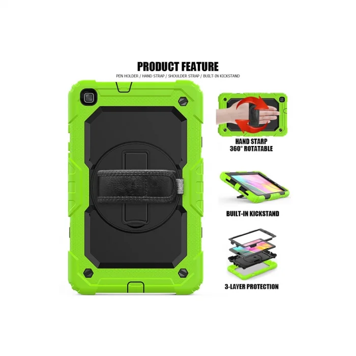 BUĞZ Samsung Galaxy T290 Tab A 8 Kılıf Pars Tablet Kapak - Yeşil