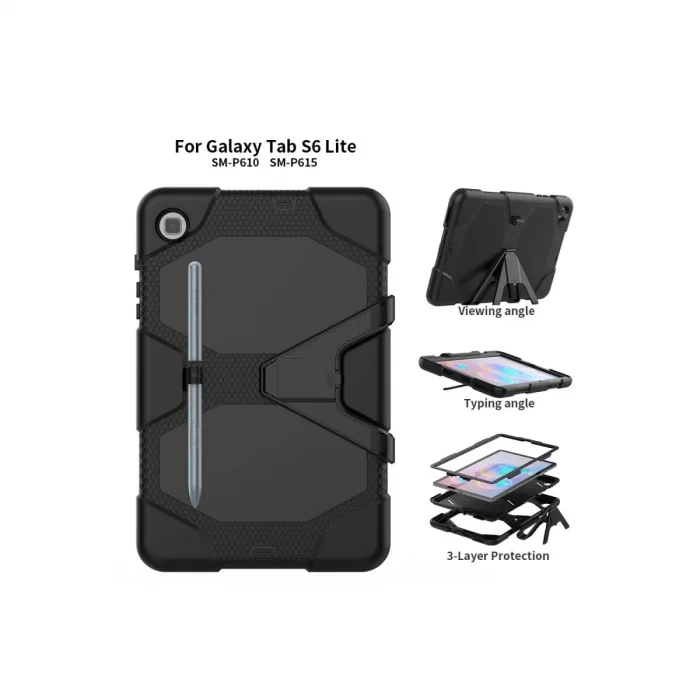 BUĞZ Samsung Galaxy T500 Tab A7 10.4 Kılıf Griffin Tablet Kapak - Siyah