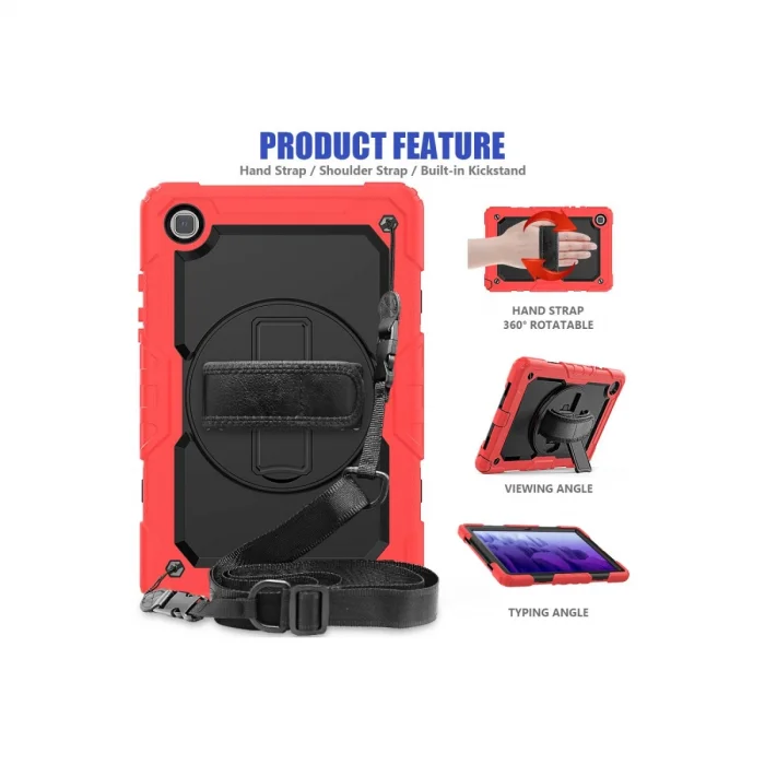 BUĞZ Samsung Galaxy T500 Tab A7 10.4 Kılıf Pars Tablet Kapak - Kırmızı