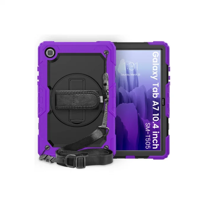 BUĞZ Samsung Galaxy T500 Tab A7 10.4 Kılıf Pars Tablet Kapak - Mor