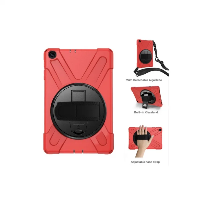 BUĞZ Samsung Galaxy T510 Tab A 10.1 Kılıf Amazing Tablet Kapak - Kırmızı