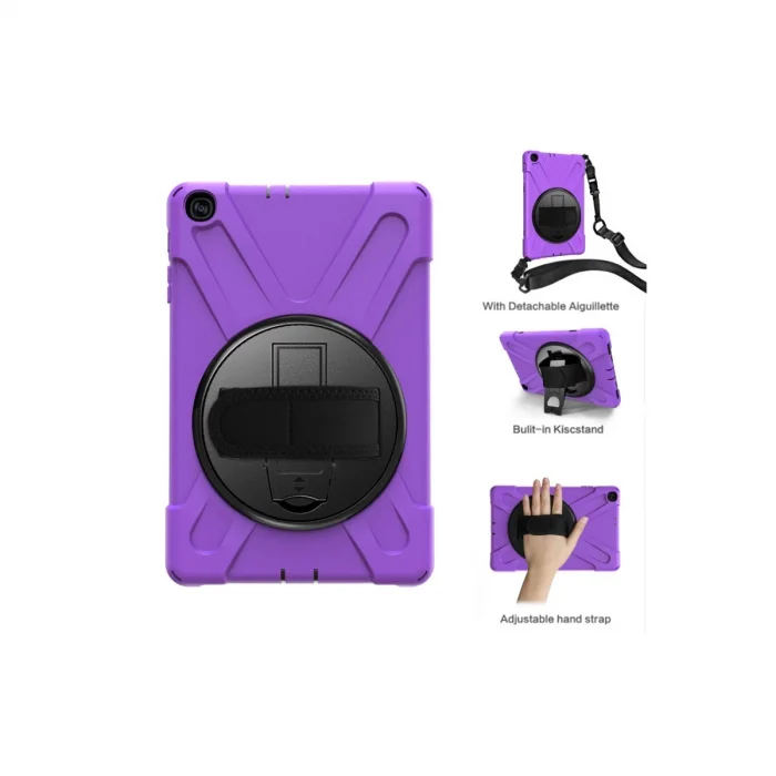 BUĞZ Samsung Galaxy T510 Tab A 10.1 Kılıf Amazing Tablet Kapak - Mor