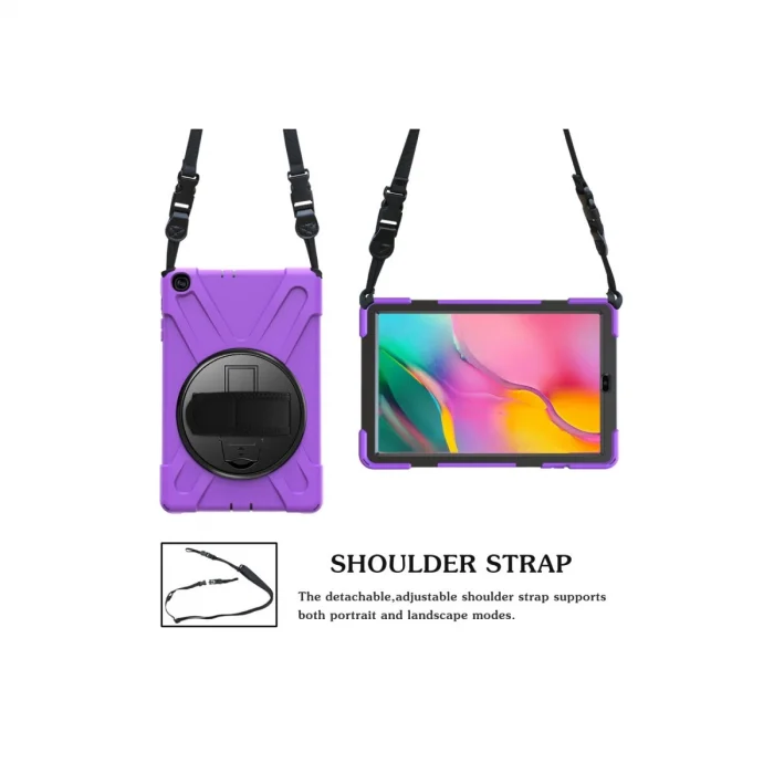 BUĞZ Samsung Galaxy T510 Tab A 10.1 Kılıf Amazing Tablet Kapak - Mor