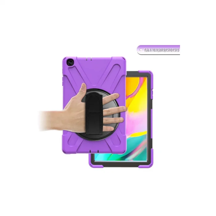 BUĞZ Samsung Galaxy T510 Tab A 10.1 Kılıf Amazing Tablet Kapak - Mor