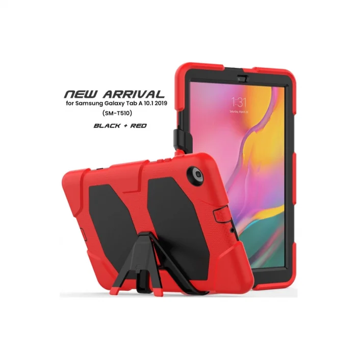 BUĞZ Samsung Galaxy T510 Tab A 10.1 Kılıf Griffin Tablet Kapak - Kırmızı