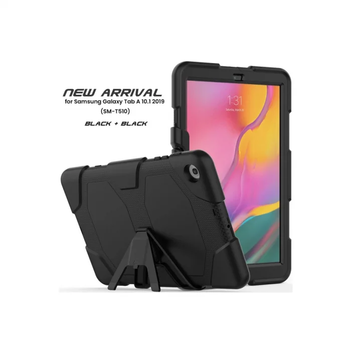 BUĞZ Samsung Galaxy T510 Tab A 10.1 Kılıf Griffin Tablet Kapak - Siyah