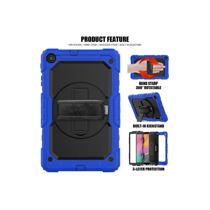 BUĞZ Samsung Galaxy T510 Tab A 10.1 Kılıf Pars Tablet Kapak - Mavi