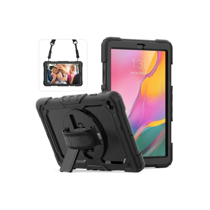 BUĞZ Samsung Galaxy T510 Tab A 10.1 Kılıf Pars Tablet Kapak - Siyah