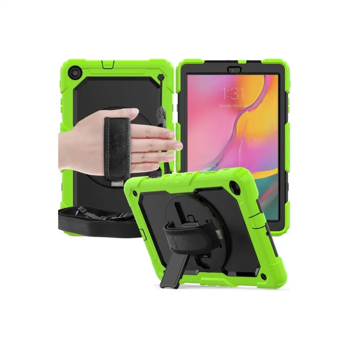 BUĞZ Samsung Galaxy T510 Tab A 10.1 Kılıf Pars Tablet Kapak - Yeşil