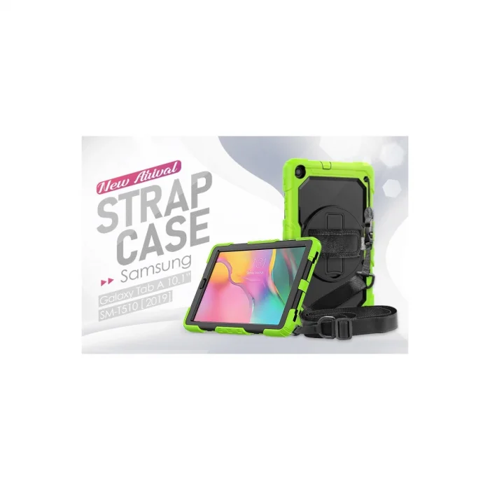 BUĞZ Samsung Galaxy T510 Tab A 10.1 Kılıf Pars Tablet Kapak - Yeşil