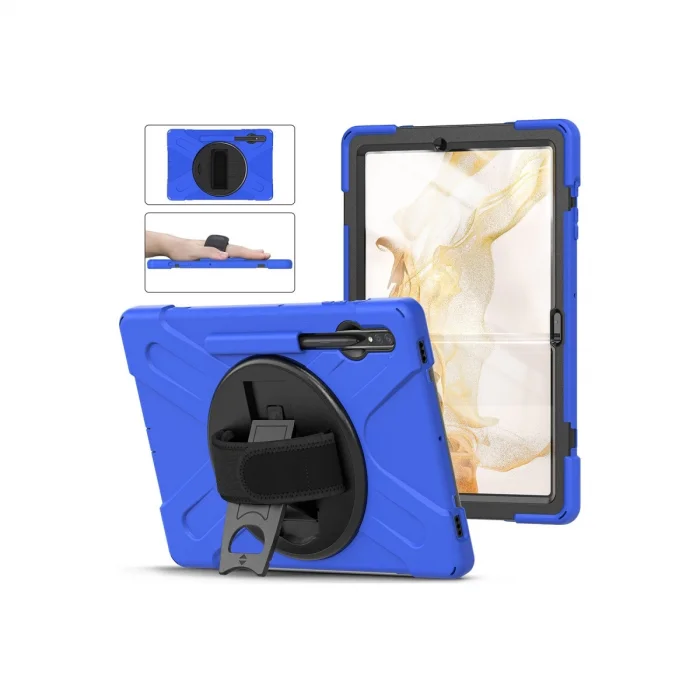 BUĞZ Samsung Galaxy T737 Tab S7 Fe 12.4 Kılıf Amazing Tablet Kapak - Mavi