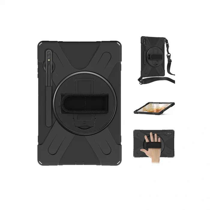 BUĞZ Samsung Galaxy T737 Tab S7 Fe 12.4 Kılıf Amazing Tablet Kapak - Siyah