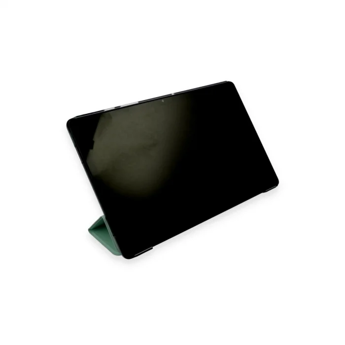 BUĞZ Samsung Galaxy T970 Tab S7 Plus 12.4 Kılıf Tablet Smart Kılıf - Koyu Yeşil