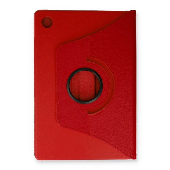 BUĞZ Samsung Galaxy Tab A9 Kılıf 360 Tablet Deri Kılıf - Kırmızı