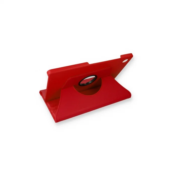 BUĞZ Samsung Galaxy Tab A9 Kılıf 360 Tablet Deri Kılıf - Kırmızı