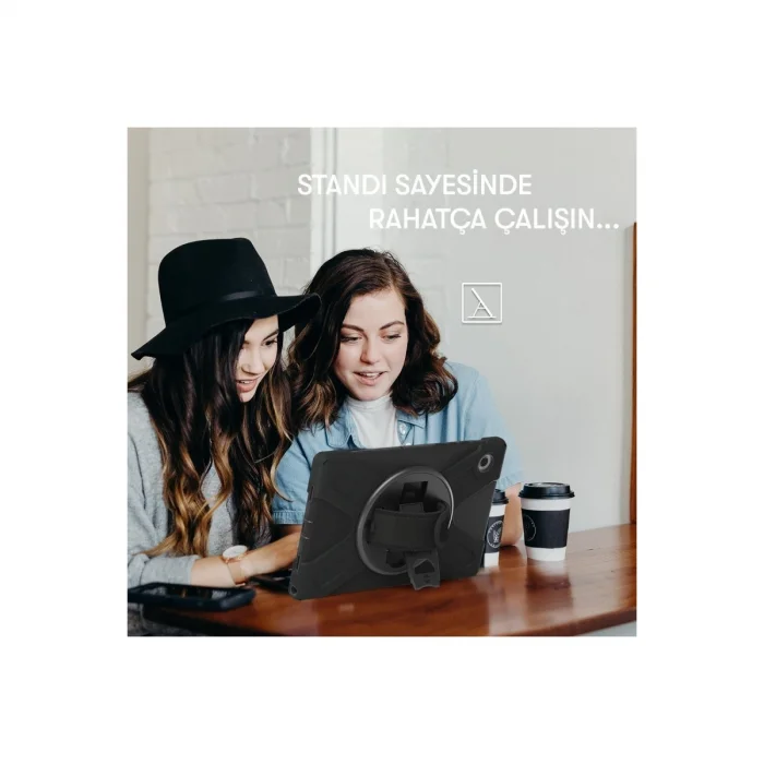 BUĞZ Samsung Galaxy Tab A9 Kılıf Amazing Tablet Kapak - Siyah