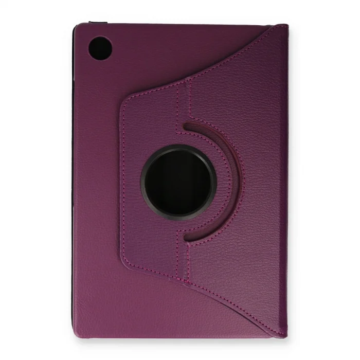 BUĞZ Samsung Galaxy X200 Tab A8 10.5 Kılıf 360 Tablet Deri Kılıf - Mürdüm