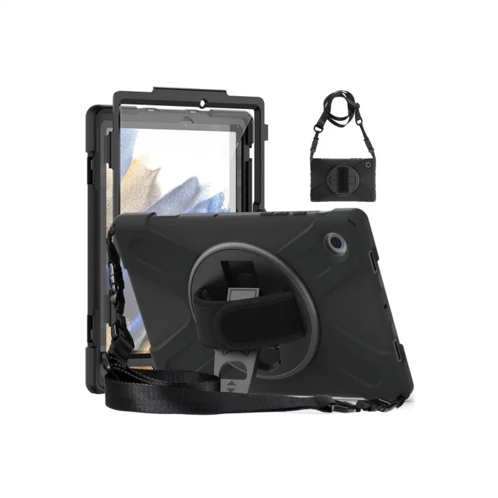 BUĞZ Samsung Galaxy X200 Tab A8 10.5 Kılıf Amazing Tablet Kapak - Siyah