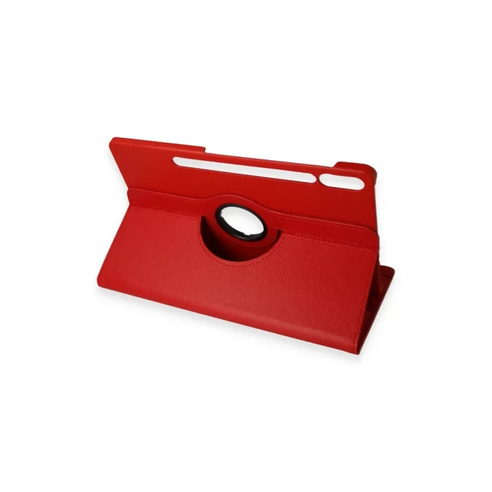 BUĞZ Samsung Galaxy X610 Tab S9 Fe Plus 12.4 Kılıf 360 Tablet Deri Kılıf - Kırmızı