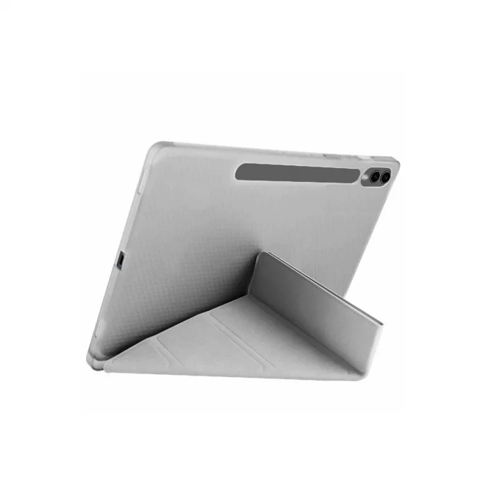 BUĞZ Samsung Galaxy X610 Tab S9 Fe Plus 12.4 Kılıf Kalemlikli Mars Tablet Kılıfı - Koyu Gri