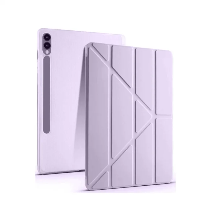 BUĞZ Samsung Galaxy X610 Tab S9 Fe Plus 12.4 Kılıf Kalemlikli Mars Tablet Kılıfı - Lila